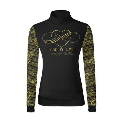 Truth Illustrated 04-01 Designer Mock Neck Slim Fit Sweatshirt