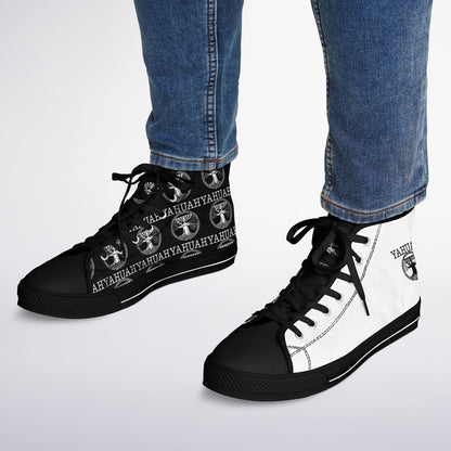 Yahuah: Tree of Life (02-05) - The Dualism Refined | Unisex High Top Canvas Sneakers (Style 01)