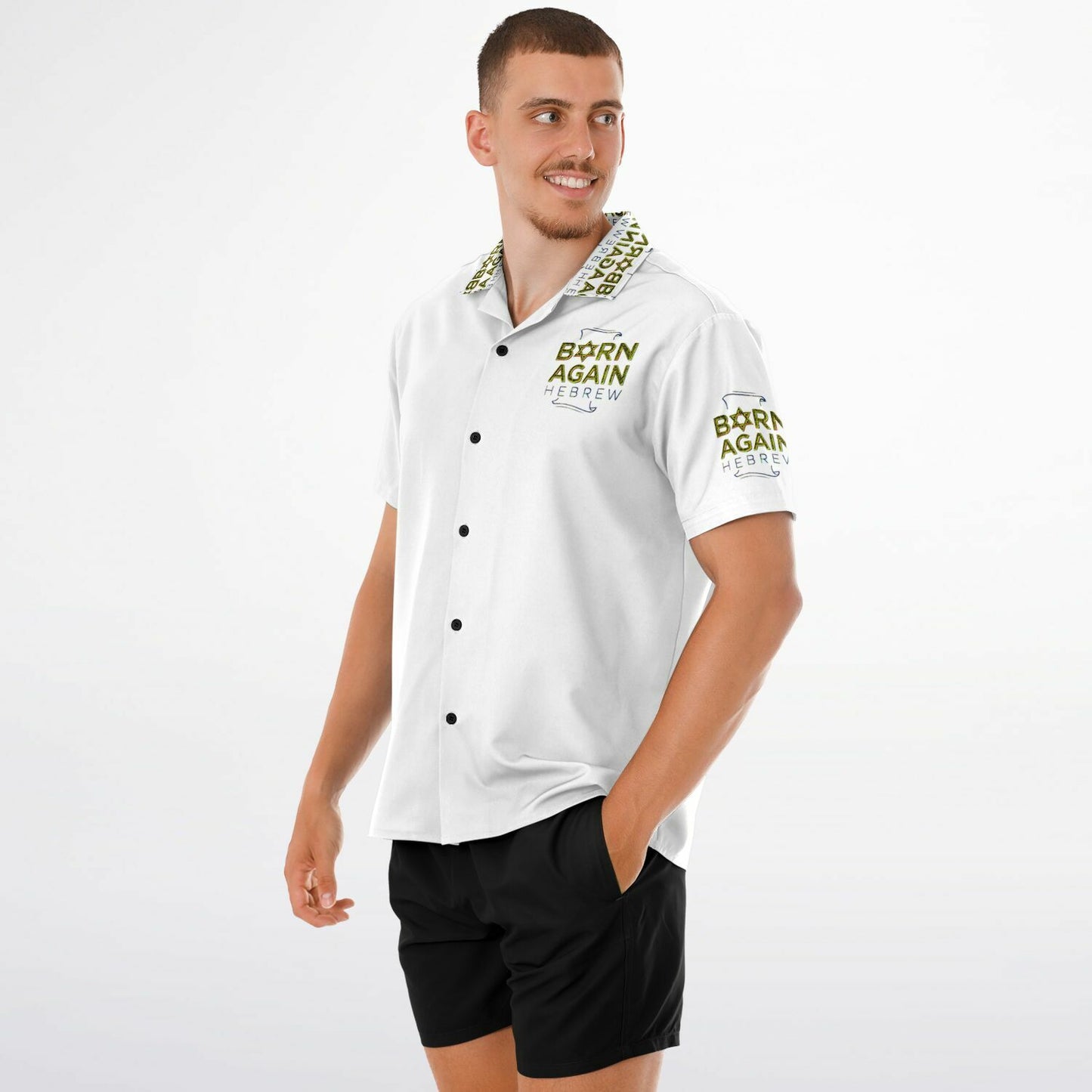 Born Again Hebrew 01-01 Designer Spread Collar Shirt