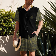 Cargar imagen en el visor de la galería, I AM HEBREW 03-01 Men&#39;s Designer Short Sleeve Dress Shirt and Shorts Set