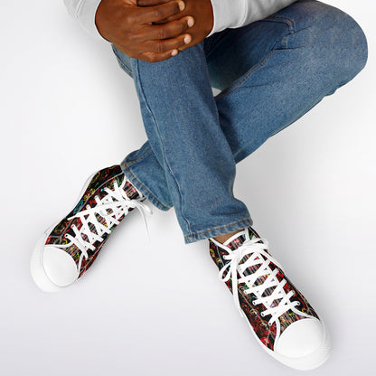 "Lighten Up" (01) | Unisex High Top Canvas Sneakers