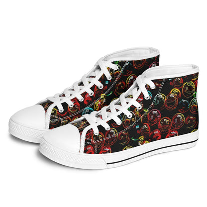 "Lighten Up" (01) | Unisex High Top Canvas Sneakers