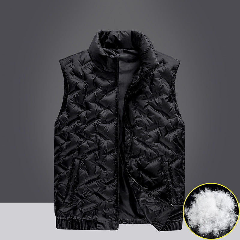 Stand Collar Down Filled Unisex Vest (4 colors)