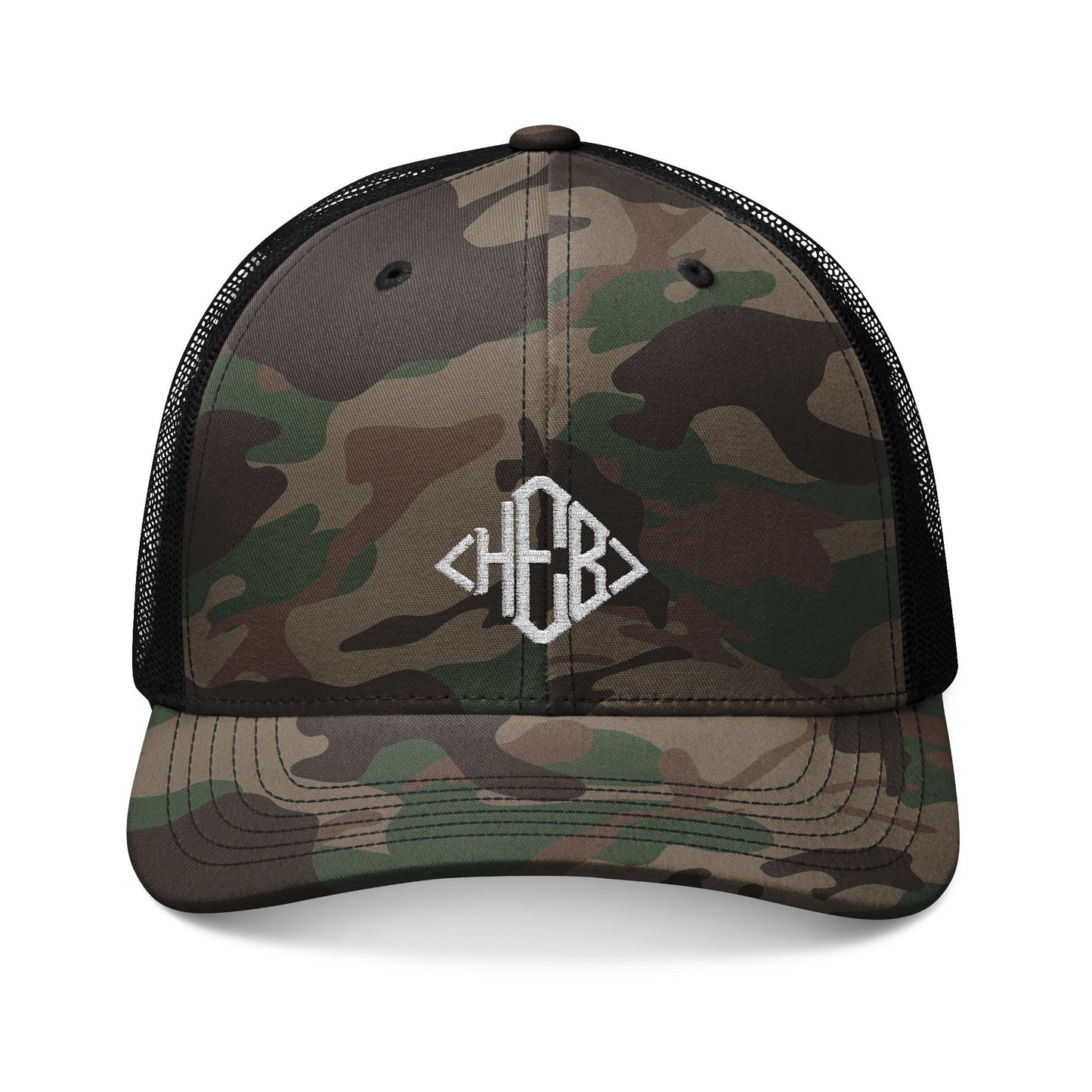 Hebrews 01-02 Designer OTTO CAP Embroidered Camo Trucker Hat (3 colors)