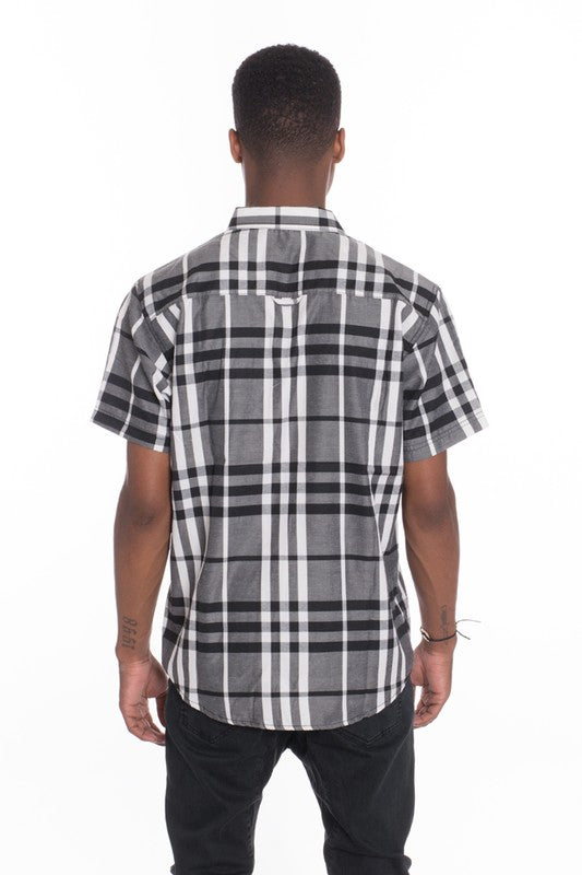 Short Sleeve Plaid Dress Shirt (5 colors)