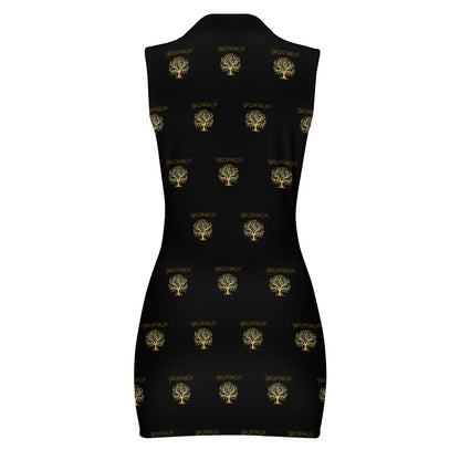 Yahuah: Tree of LIfe (01-01) | Sleeveless Mesh Zip Polo Dress (2 styles)