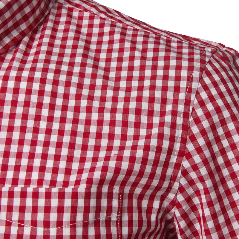 Slim Fit Checkered Dress Shirt (3 colors)