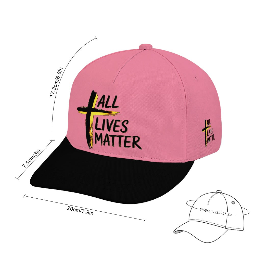 Outspoken Designs 04-01 "All Lives Matter" Designer Curved Brim Baseball Cap (7 colors)