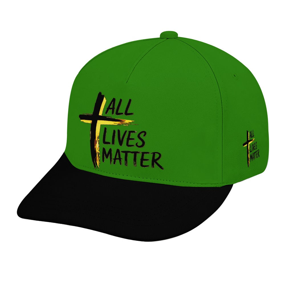 Outspoken Designs 04-01 "All Lives Matter" Designer Curved Brim Baseball Cap (7 colors)