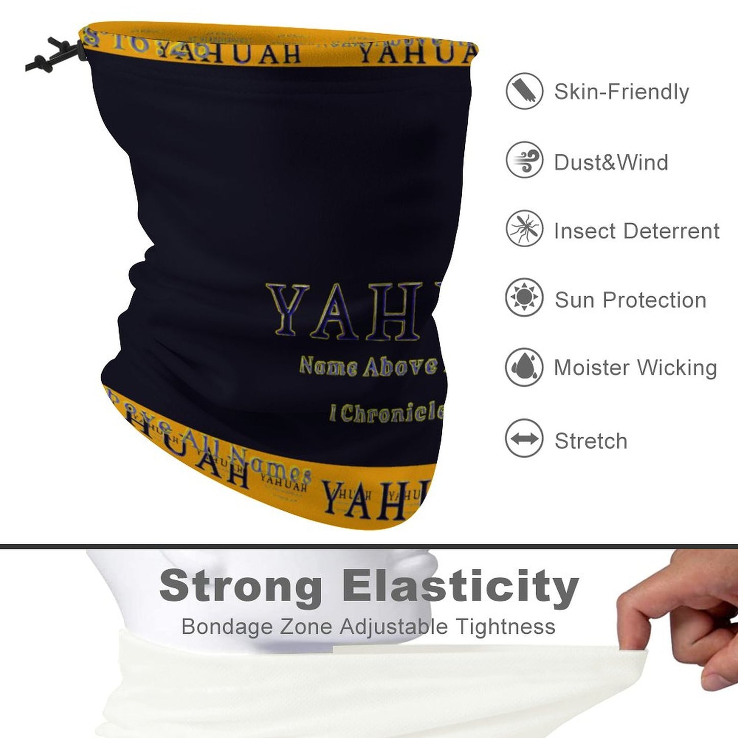 Yahuah-Name Above All Names 02-01 Designer Universal Neck Gaiter