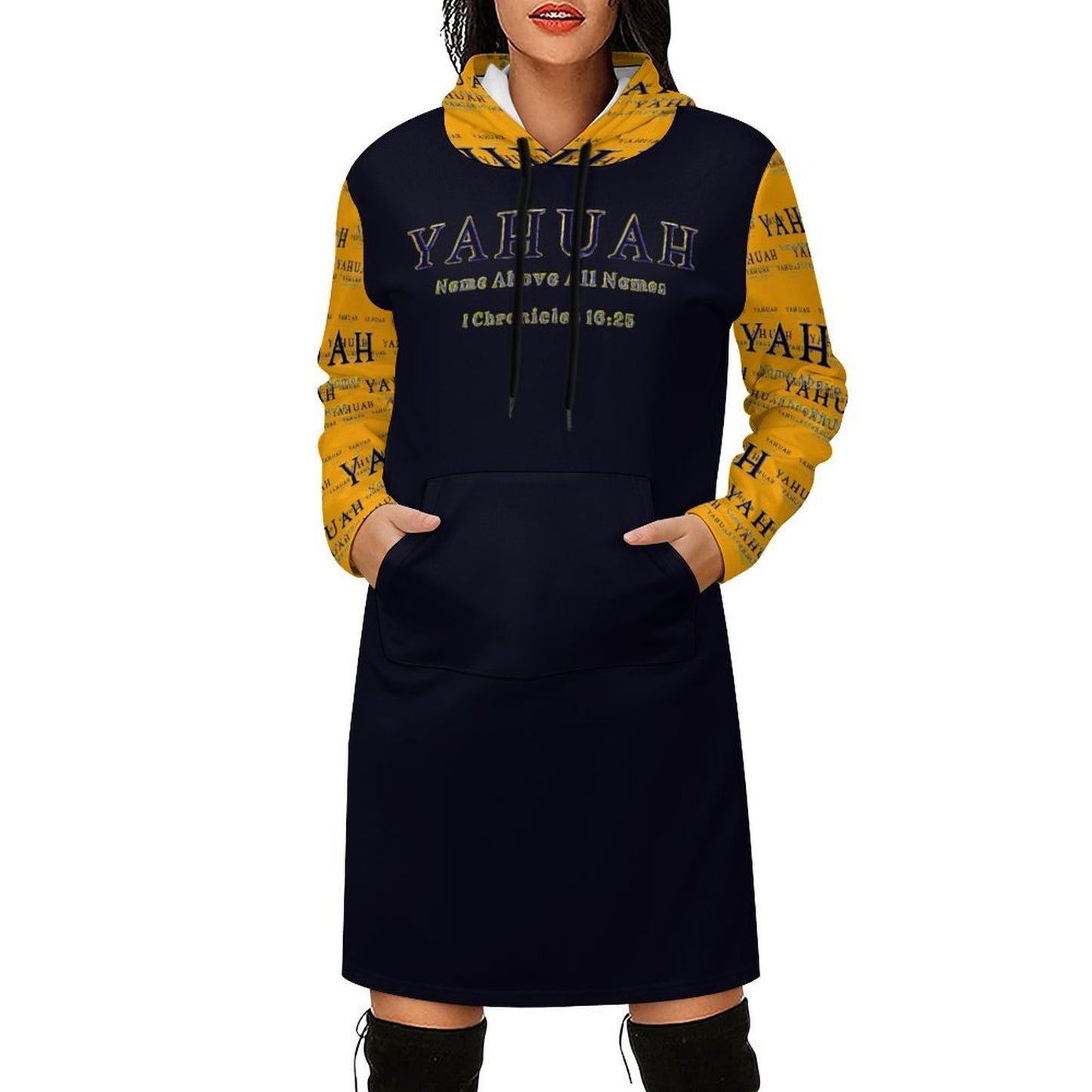 Yahuah-Name Above All Names 02-01 Designer Hoodie Dress