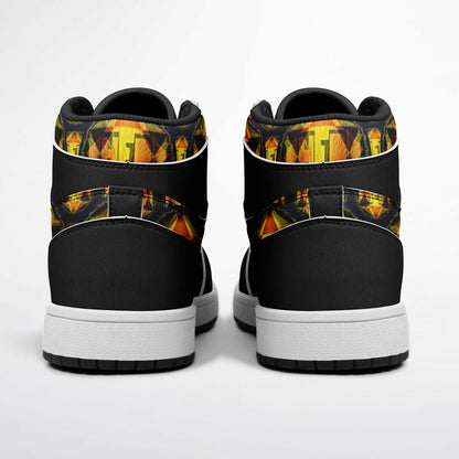 Hebrew World 01-02 Royal Radiance PU Leather High Top Sneakers