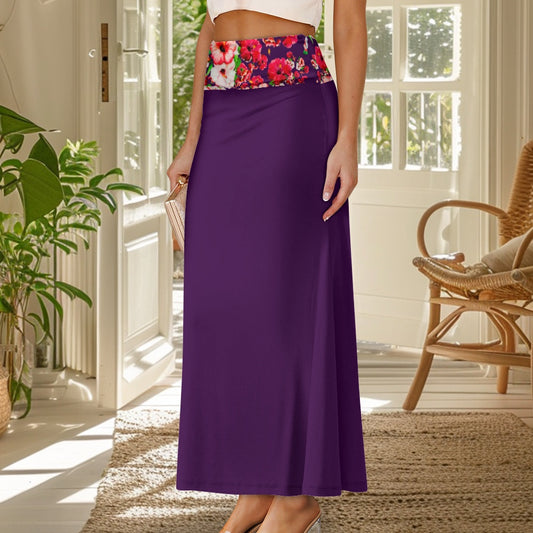 TRP Floral Prints (03): Hibiscus Flowers (01-01) "Argaman Vines" | Mermaid Skirt