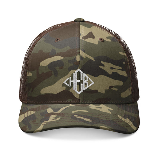 Hebrews 01-02 Designer OTTO CAP Embroidered Camo Trucker Hat (3 colors)