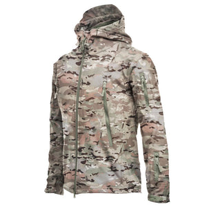 Solid Color or Camouflage Print Soft Shell Fleece Lined Male Windbreaker (8 colors)