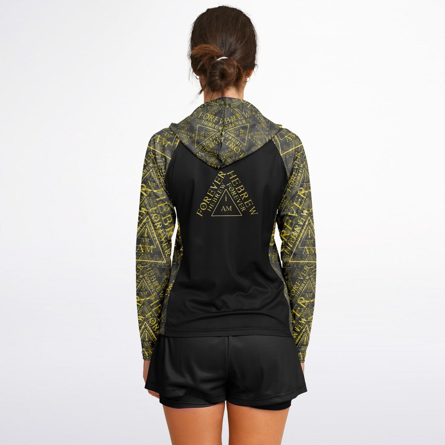 I AM HEBREW 03-01 Ladies Designer Lightweight Raglan Hoodie