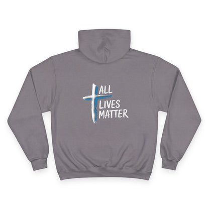 Outspoken Designs 04-02 "All Lives Matter" Designer Champion S700 Unisex Hoodie (2 colors)