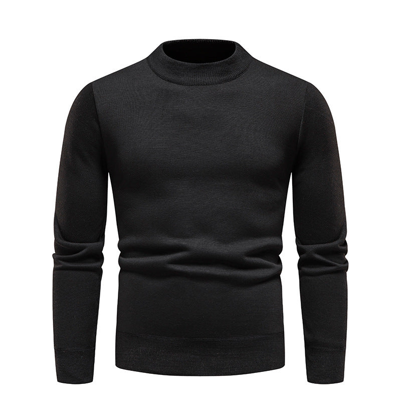 Mock Neck Solid Color Slim Fit Sweater for Men (11 colors)