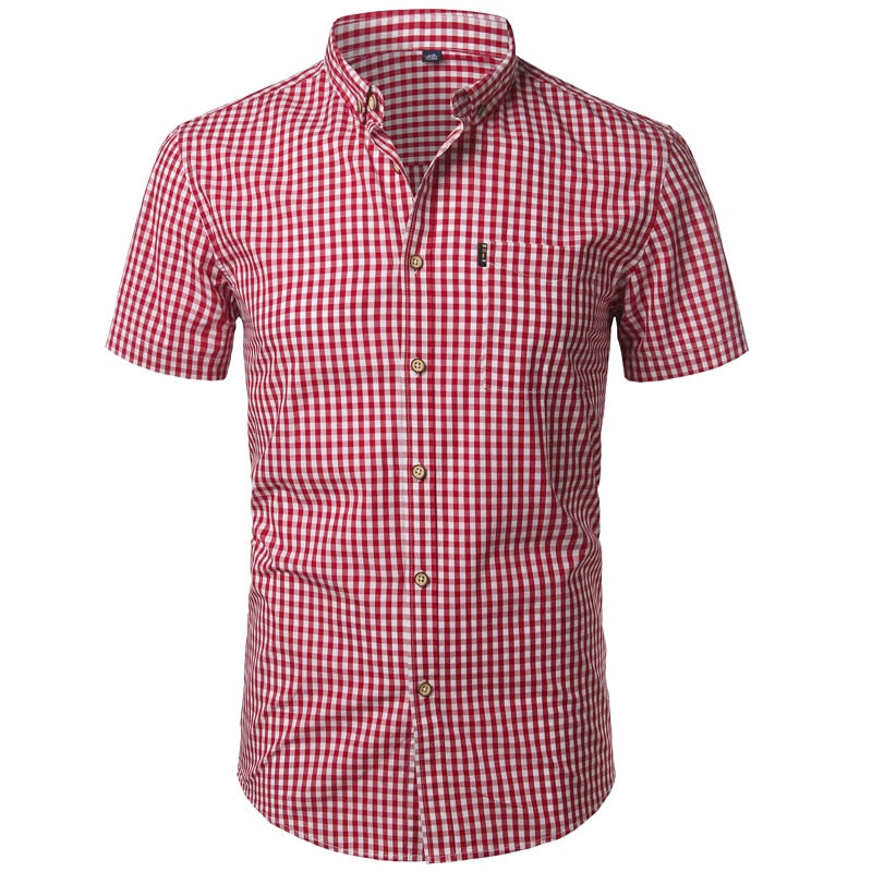 Slim Fit Checkered Dress Shirt (3 colors)