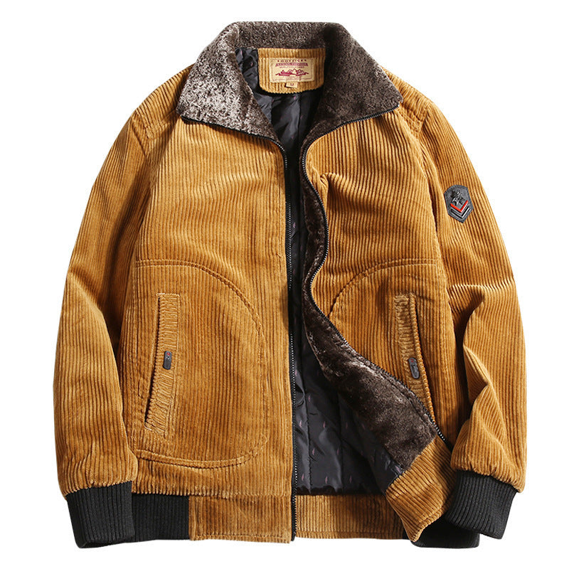 Fashion Male Corduroy Bomber Jacket (3 colors)