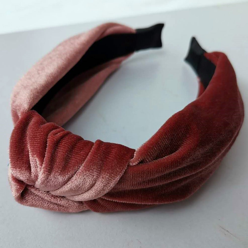 Solid Color Velvet Knotted Headband (4 colors)