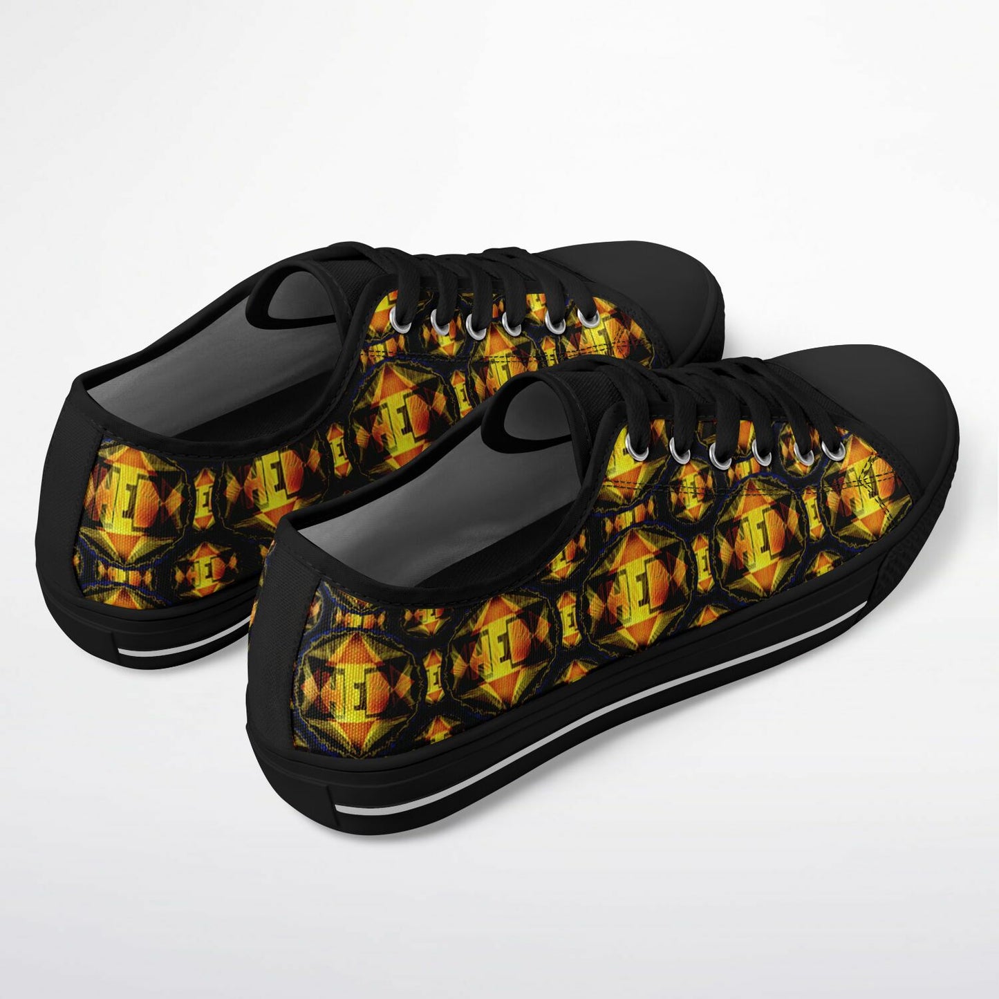 Hebrew World 01-02 Royal Radiance Low Top Canvas Sneakers