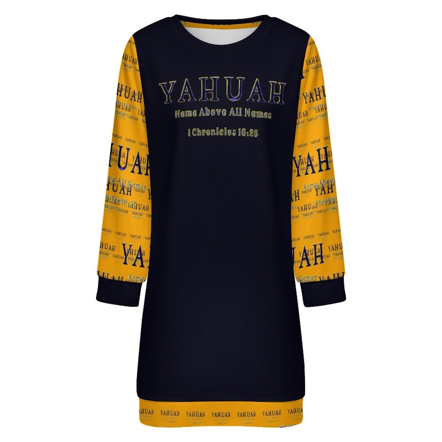 Yahuah-Name Above All Names 02-01 Designer Sweatshirt Dress