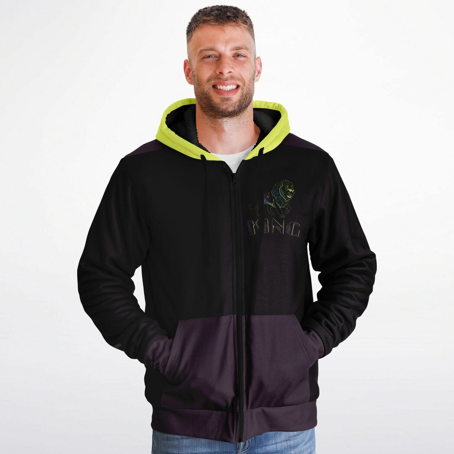 KING 01-01 Men's Designer Microfleece Zip Hoodie
