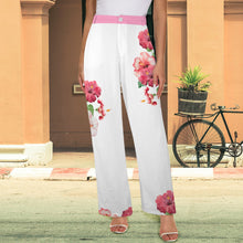 Cargar imagen en el visor de la galería, TRP Floral Print 03 Designer Button Pocket Wide Leg Pants