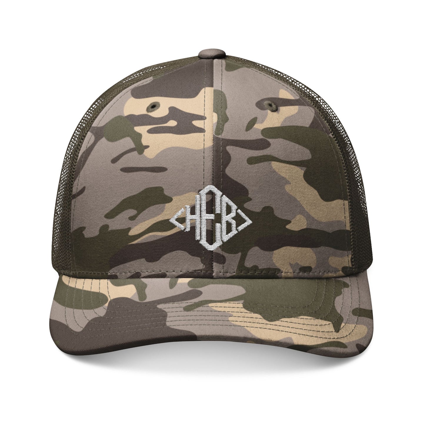Hebrews 01-02 Designer OTTO CAP Embroidered Camo Trucker Hat (3 colors)