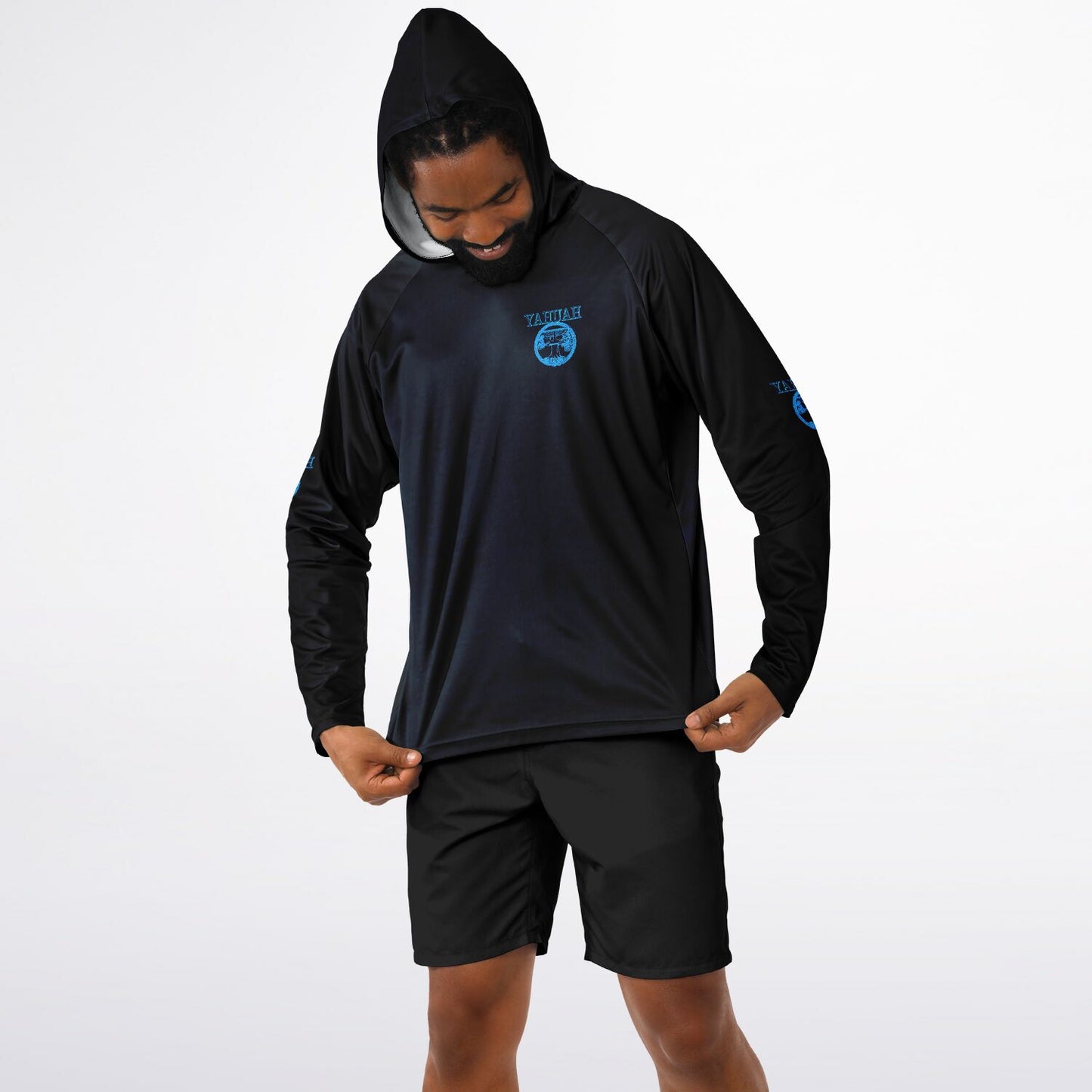 Yahuah-Tree of Life 02-02 Men's Designer Lightweight Raglan Hoodie