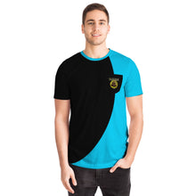 Cargar imagen en el visor de la galería, A-Team 01 Camiseta con bolsillo unisex de diseñador azul 
