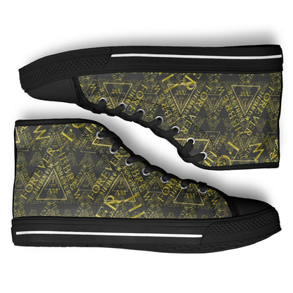 I AM HEBREW 03-01 Urban Peak Unisex High Top Canvas Sneakers