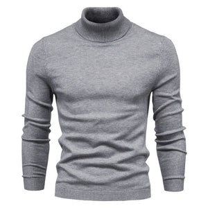 Men's Solid Color Slim Fit Rayon Blend Turtleneck Sweatshirt (11 colors)