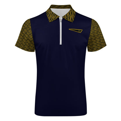 The Flag of David | Men's Zip Placket Polo | 7 colors