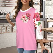 Cargar imagen en el visor de la galería, TRP Floral Print 03 Ladies Designer Round Neck Half Sleeve T-shirt