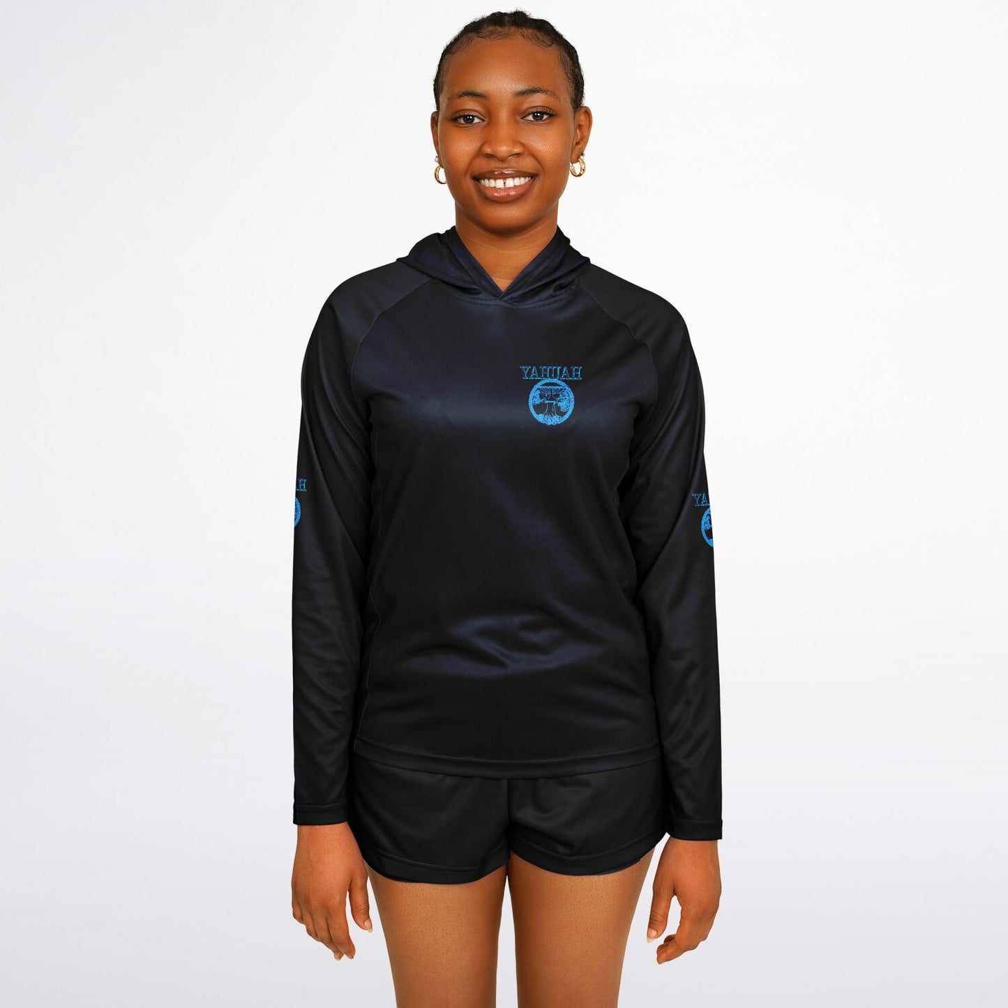 Yahuah-Tree of Life 02-02 Ladies Designer Lightweight Raglan Hoodie