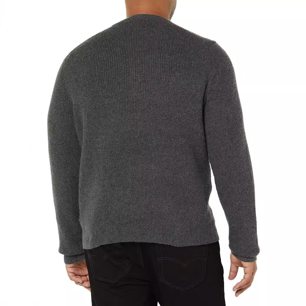 Men's Solid Color Crewneck Waffle Knit Sweater (9 colors)