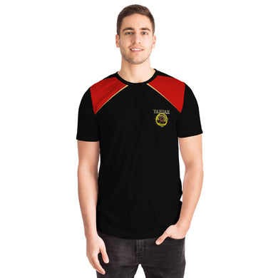 A-Team 01 Camiseta roja con bolsillo unisex de diseñador 