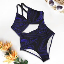 Cargar imagen en el visor de la galería, TRP Maze 01-02 Designer Twist Front Criss Cross Tie Back One Piece Swimsuit