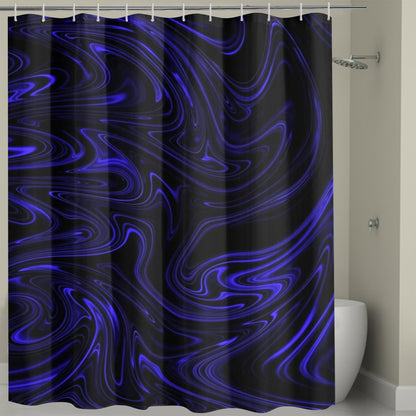 Flow (01-02): Cobalt, The Heavenly Depths | Shower Curtain | 2 sizes (Hooks not included)