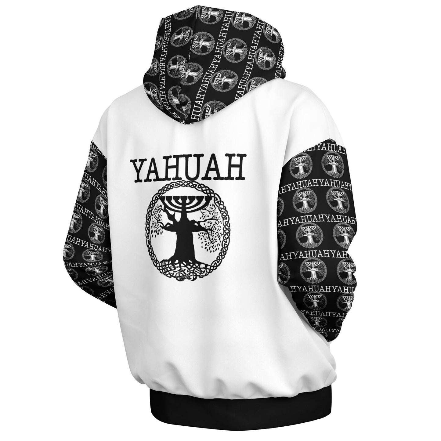 Yahuah-Tree of Life 02-06 Designer Heavyweight Oversized Fleece Lined Unisex Hoodie