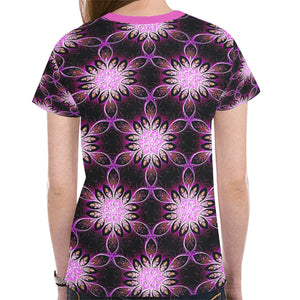 Geometrical Design Apparel 01-01 Ladies Designer Mesh Cloth T-shirt