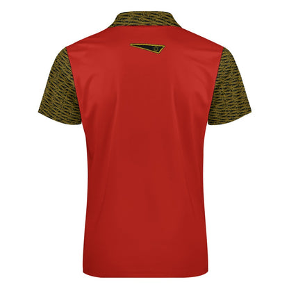 The Flag of David | Men's Zip Placket Polo | 7 colors