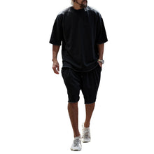 Cargar imagen en el visor de la galería, Two Piece Short Sleeve T-shirt and Shorts Set for Men (8 colors)
