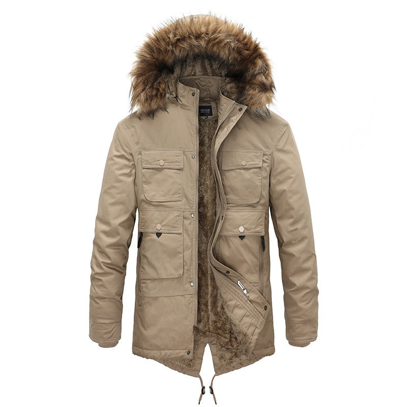 Plush Lined Male Parka Jacket (4 colors)