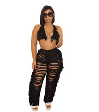 Load image into Gallery viewer, Solid Fringed Pants and Bikini Top Two Piece Set (10 colors)