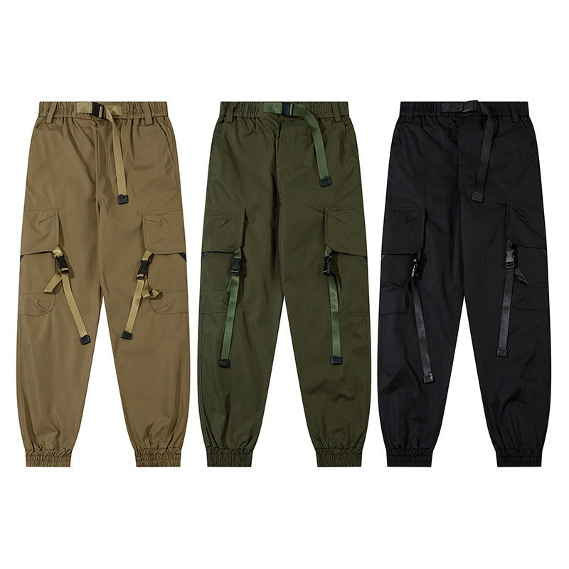 Solid Color Cargo Wind Pants for Men (3 colors)