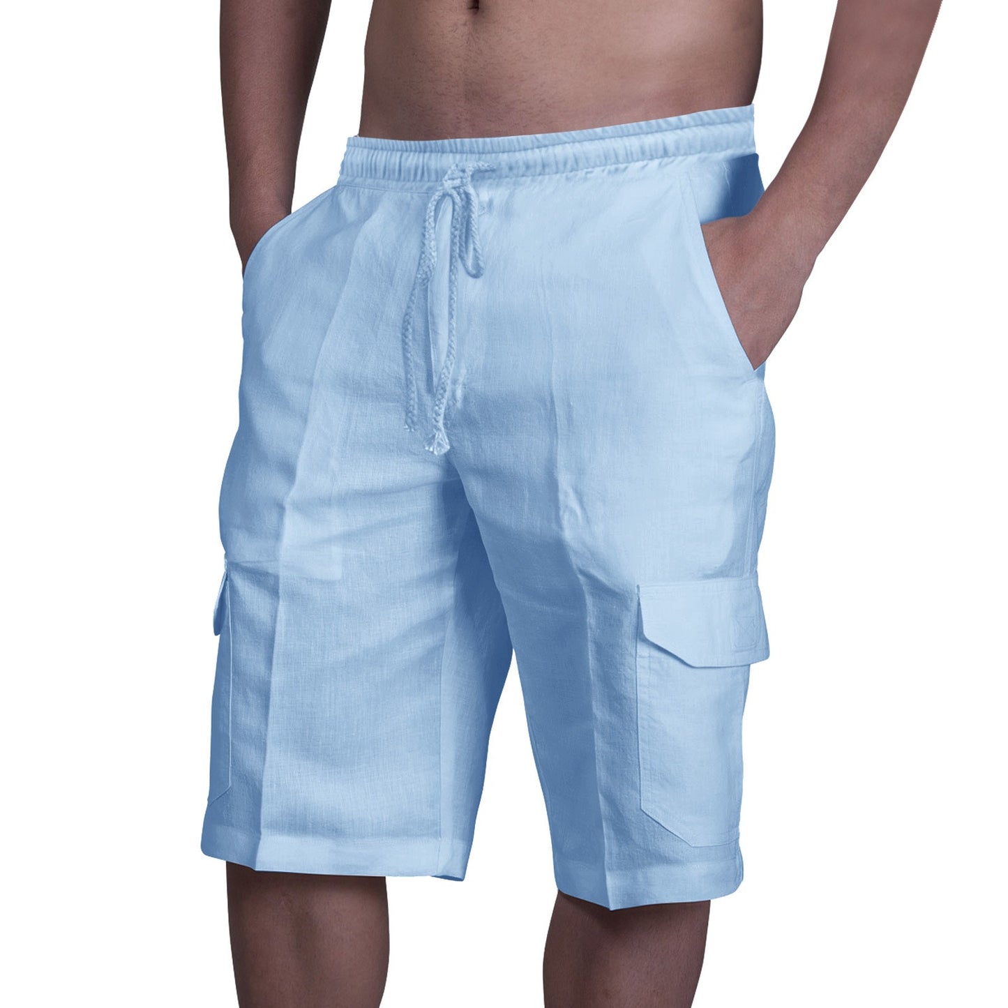 Men's Drawstring Elastic Waist Cargo Board Shorts (6 colors)