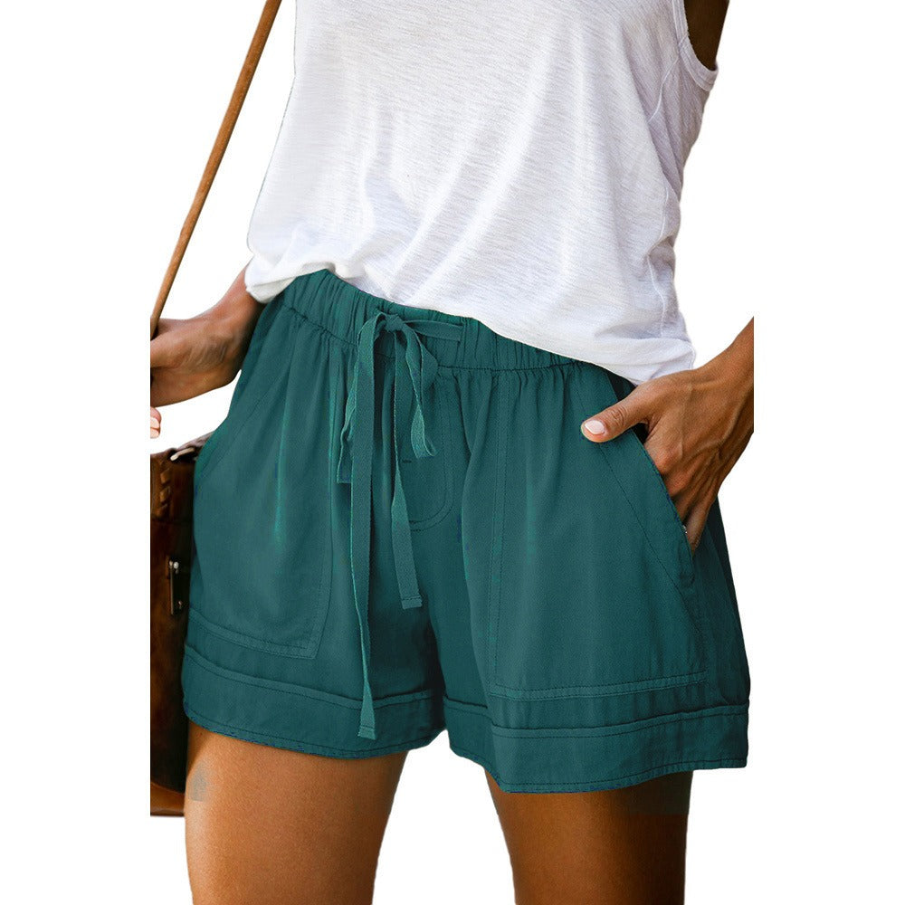 Elastic High Waist Drawstring Casual Shorts (12 colors)